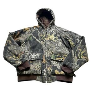 Vintage Moss Oak Apparel Men's Insulated Jacket Hooded BreakUp Size Youth XL Y2K
